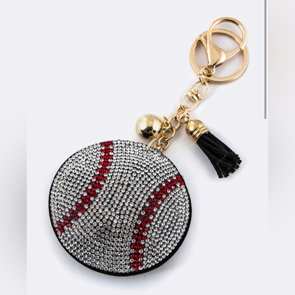 Baseball & Softball Rhinestone Key Chains - Picture 5 of 7